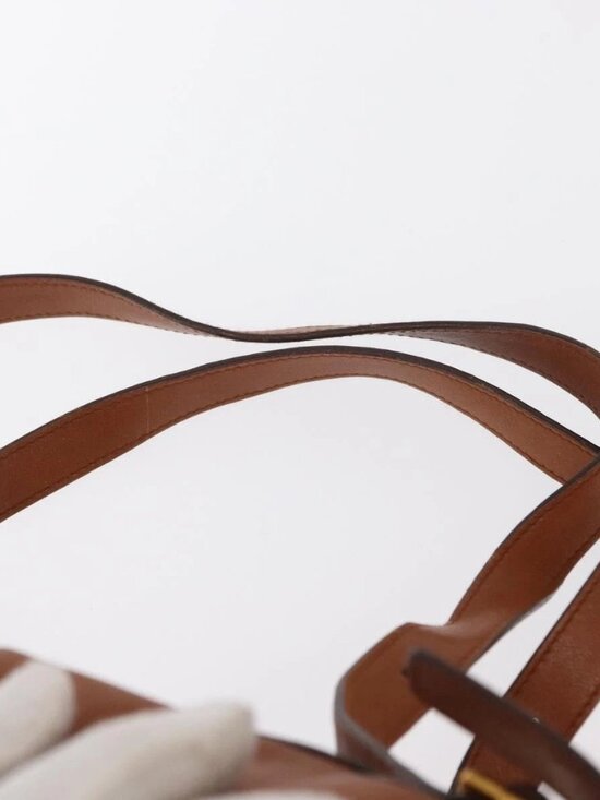 GUCCI Bamboo Backpack Leather Brown Gold 003 1956 0030 Auth 153732